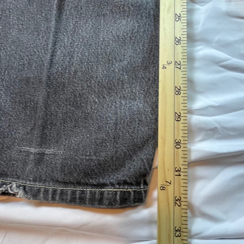 Levis SilverTab Baggy Jeans Mens 33x32 Faded Black Denim 90s Streetwear Wide Leg - Picture 6 of 16